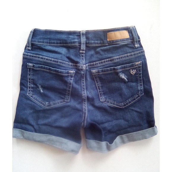 Justice Girls High Rise Button Front Denim Shorts Size - Picture 4 of 4